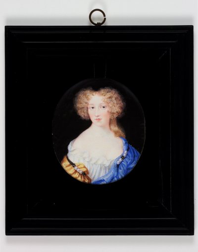Leydi Margaret Cavendish, daha sonra Newcastle Düşesi (fildişi üzerine suluboya) by H. Byrne