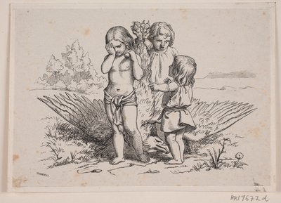 "1847 için Alman gençlik takvimi"ne kadar illüstrasyon by H. C. Henneberg