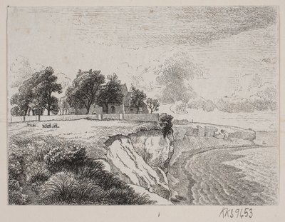 Højerup Kilisesi ile Stevns uçurum by H. C. Henneberg