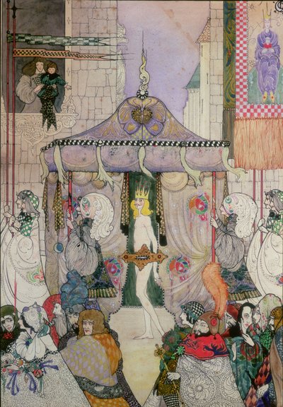 Hans Christian Andersen (1805-75) tarafından yazılan İmparatorların Yeni Giysileri için İllüstrasyon by H. Clarice