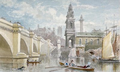 Londra Köprüsü, 1840 by H Cundell