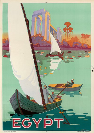 Poster reklam Mısır (renkli litografi) by H. Hashim