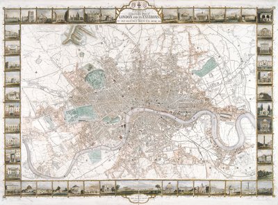 Londra Haritası, 1851 by H Lacey