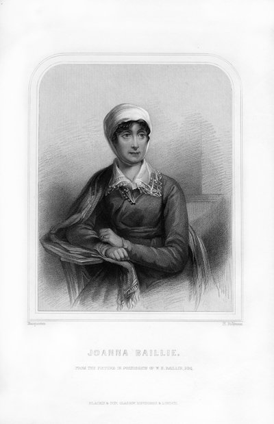Joanna Baillie, İskoç şair ve oyun yazarı, 1870 by H. Robinson