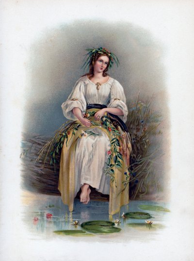 "Ophelia", 1891. by H Saunders