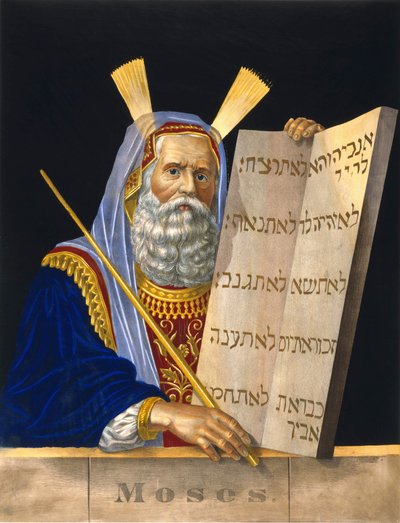 Musa kanun masasını tutuyor - hasta. H. Schile tarafından by H. Schile