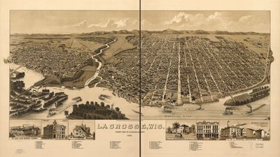 La Crosse, Wis., La Crosse County 1887 ilçe merkezi by H. Wellge
