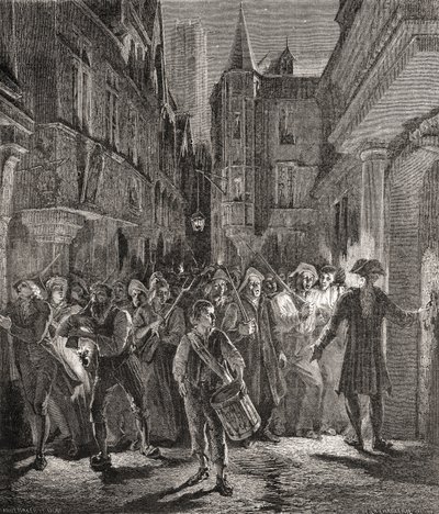 Pannemaker-Ligny tarafından oyulmuş, insanlar tarafından korunan Paris (gravür) by H. de la (after) Charlerie