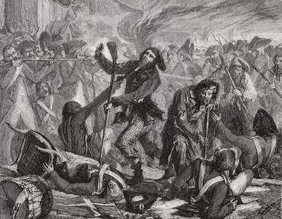 İsviçreli Muhafızların Katliamı, 10 Ağustos 1792 by H. de la Charlerie