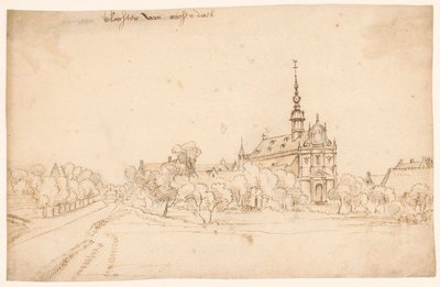 Walem'deki Roosendael Manastırı, ağaçların arasında by H. van Wel (attributed to)