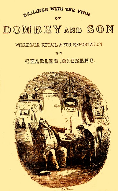 Dombey & Son, Charles Dickens. Baş sayfa by Hablot Knight Browne