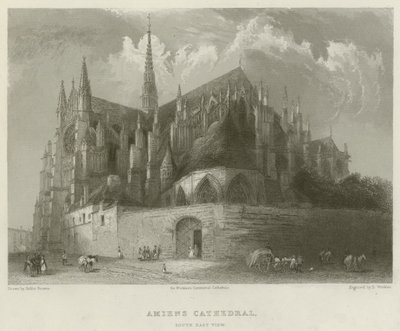 Amiens Katedrali, Güney Doğu Görünümü by Hablot Knight Browne