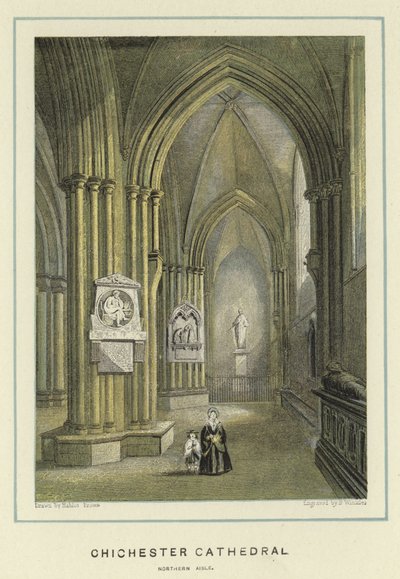 Chichester Katedrali, kuzey koridor by Hablot Knight Browne