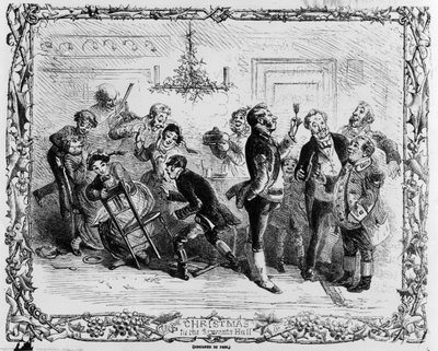 Hizmetçi Salonunda Noel by Hablot Knight Browne