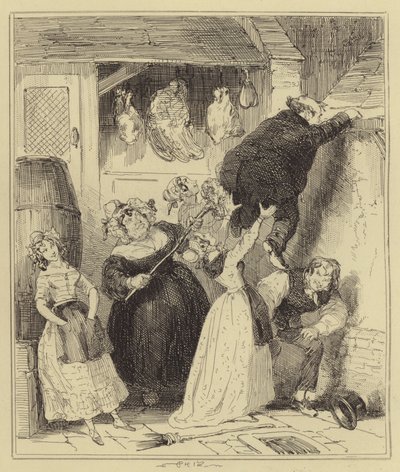 Bristol Belediye Başkanının Kaçışı by Hablot Knight Browne