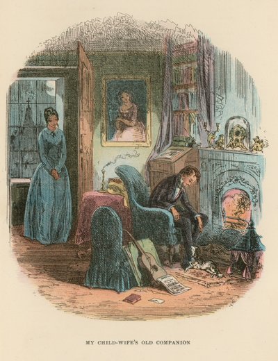David Copperfield için İllüstrasyon by Hablot Knight Browne
