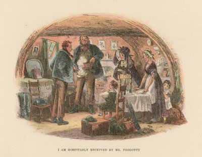 David Copperfield için İllüstrasyon by Hablot Knight Browne