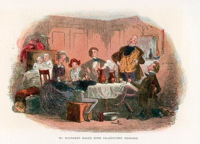 David Copperfield için İllüstrasyon by Hablot Knight Browne