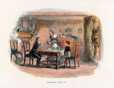 David Copperfield için İllüstrasyon by Hablot Knight Browne