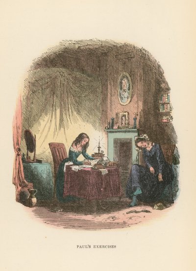 Dombey ve Oğul için İllüstrasyon by Hablot Knight Browne