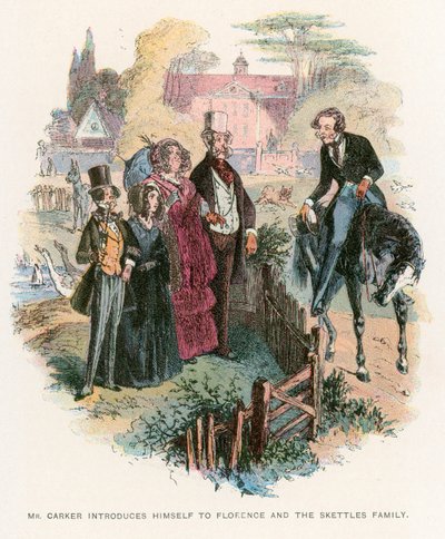 Dombey ve Oğul için İllüstrasyon by Hablot Knight Browne