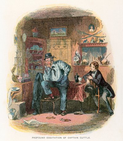 Dombey ve Oğul için İllüstrasyon by Hablot Knight Browne