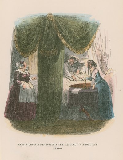 Martin Chuzzlewit için çizim by Hablot Knight Browne