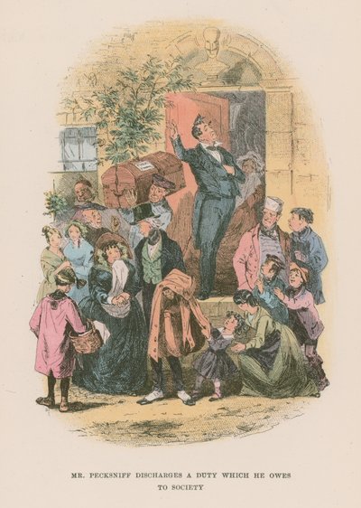 Martin Chuzzlewit için çizim by Hablot Knight Browne