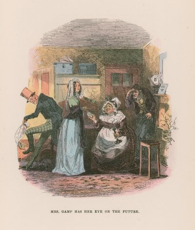 Martin Chuzzlewit için çizim by Hablot Knight Browne