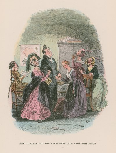 Martin Chuzzlewit için çizim by Hablot Knight Browne