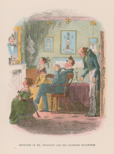 Martin Chuzzlewit için çizim by Hablot Knight Browne