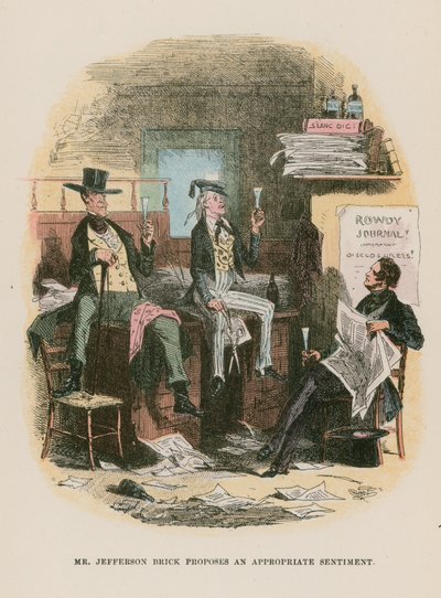 Martin Chuzzlewit için çizim by Hablot Knight Browne