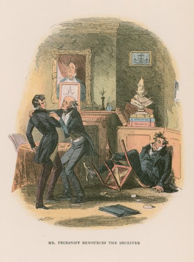 Martin Chuzzlewit için çizim by Hablot Knight Browne