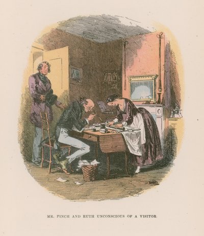 Martin Chuzzlewit için çizim by Hablot Knight Browne