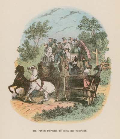 Martin Chuzzlewit için çizim by Hablot Knight Browne