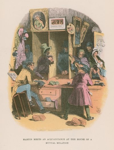 Martin Chuzzlewit için çizim by Hablot Knight Browne