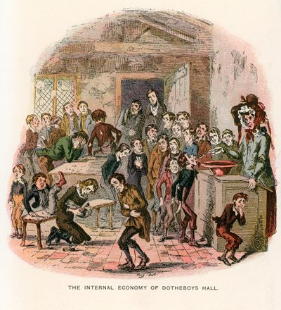 Nicholas Nickleby için İllüstrasyon by Hablot Knight Browne