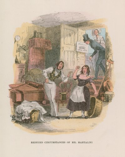 Nicholas Nickleby için İllüstrasyon by Hablot Knight Browne
