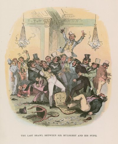 Nicholas Nickleby için İllüstrasyon by Hablot Knight Browne