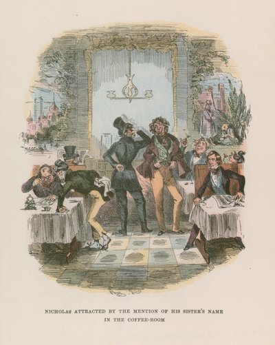 Nicholas Nickleby için İllüstrasyon by Hablot Knight Browne