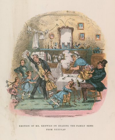 Nicholas Nickleby için İllüstrasyon by Hablot Knight Browne