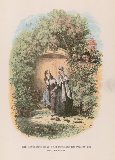 Nicholas Nickleby için İllüstrasyon by Hablot Knight Browne