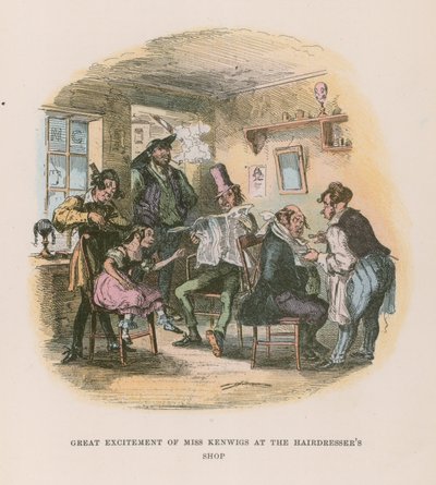 Nicholas Nickleby için İllüstrasyon by Hablot Knight Browne