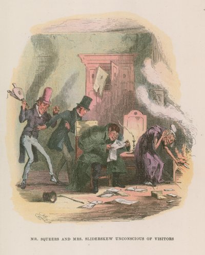Nicholas Nickleby için İllüstrasyon by Hablot Knight Browne