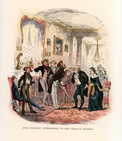 Nicholas Nickleby için İllüstrasyon by Hablot Knight Browne