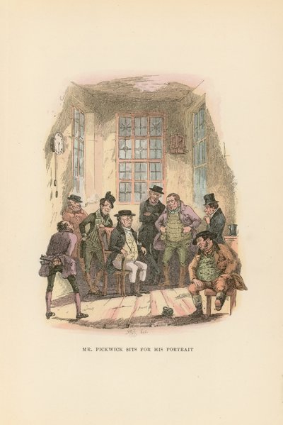 Pickwick Kağıtları için İllüstrasyon by Hablot Knight Browne