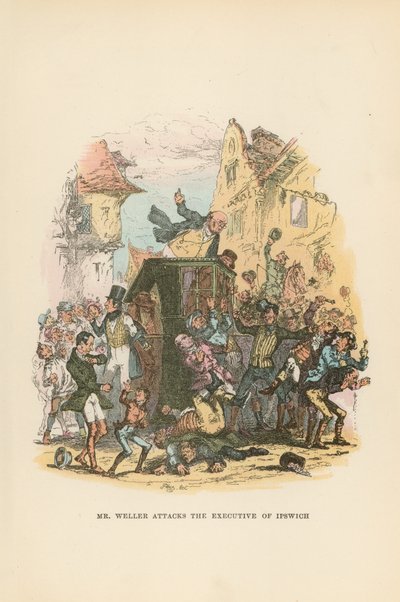 Pickwick Kağıtları için İllüstrasyon by Hablot Knight Browne