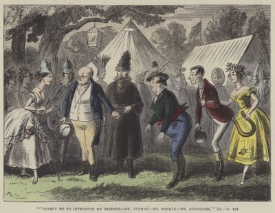 Pickwick Kağıtları için İllüstrasyon by Hablot Knight Browne