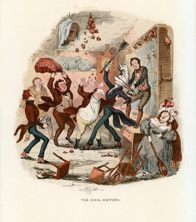 Pickwick Kağıtları için İllüstrasyon by Hablot Knight Browne