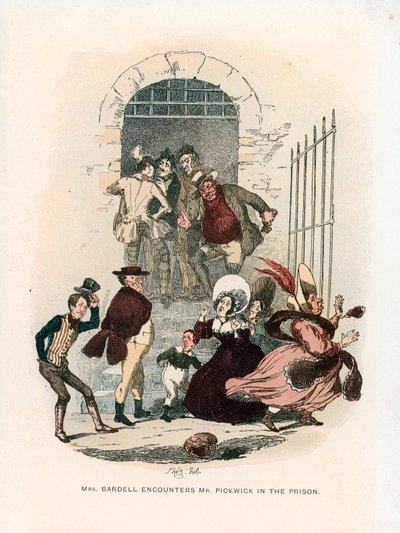 Pickwick Kağıtları için İllüstrasyon by Hablot Knight Browne